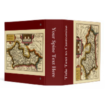 Old English County Map by John Speed, circa 1625 binders