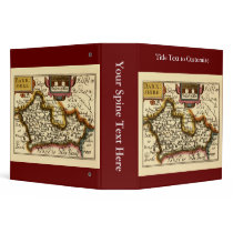 Old English County Map by John Speed, circa 1625 binders