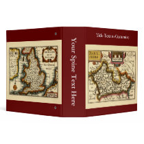 Old English County Map by John Speed, circa 1625 binders