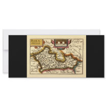 Old English County Map by John Speed, circa 1625 rack cards