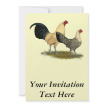 Old English Cream Buttercups Personalized Invitations