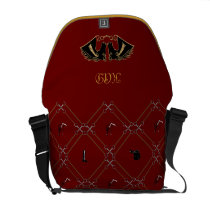 Old English Equestrian Monogramed Messenger Bag messenger bags