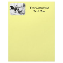 Old English Game Bantams:  Calendar Drawing Letterhead