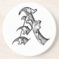 Old English Initial A Coaster coaster