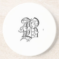Old English Initial B Coaster coaster