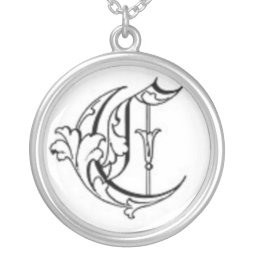 Old English Initial C Necklace necklace
