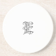 Old English Initial E Coaster coaster