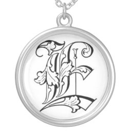 Old English Initial E Necklace necklace