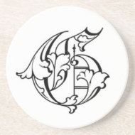 Old English Initial G Coaster coaster