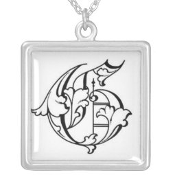 Old English Initial G Necklace necklace