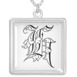 Old English Initial H Necklace necklace