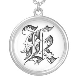 Old English Initial K Necklace necklace