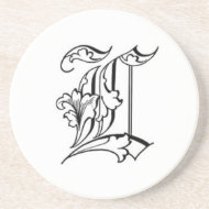 Old English Initial L Coaster coaster