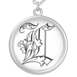 Old English Initial L Necklace necklace
