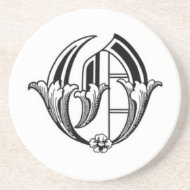Old English Initial O Coaster coaster