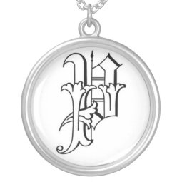 Old English Initial P Necklace necklace