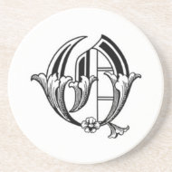Old English Initial Q Coaster coaster