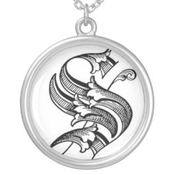 Old English Initial S Necklace necklace