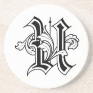 Old English Initial U Coaster coaster