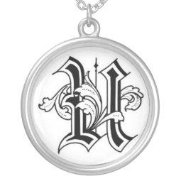 Old English Initial U Necklace necklace