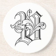 Old English Initial V Coaster coaster