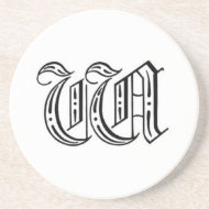 Old English Initial W Coaster coaster