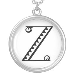 Old English Initial Z Necklace necklace