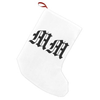 Old English Letters - MM Christmas Stocking