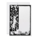 Old English rabbit and scroll invitations