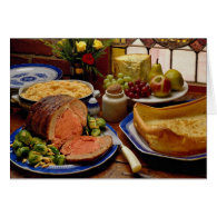 Old English roast beef card