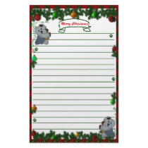 Old English Sheep dog Merry Christmas Stationary! stationery