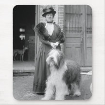 Old English Sheepdog, 1915 Mouse Pads