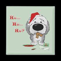 Old English Sheepdog Christmas magnets