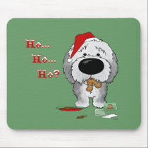 Old English Sheepdog Christmas mousepads