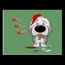 Old English Sheepdog Christmas postcards