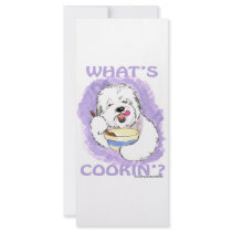 Old English Sheepdog cooking Personalized Rack Card