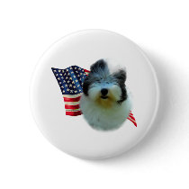 Old English Sheepdog Flag buttons by GreyWolfCreation Old English Sheepdog Flag buttons