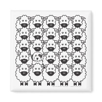 Old English Sheepdog in the Sheep magnets