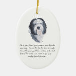 Old English Sheepdog Keepsake - Female Ornament
