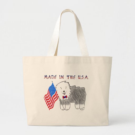 Old English Sheepdog Made In The USA Tote Bag