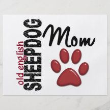 Old English Sheepdog Mom 2 Custom Flyer