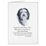 Old English Sheepdog Rainbow Bridge Greeting Card