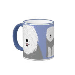 Old English Sheepdog (with covered eyes) mugs