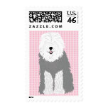 Old English Sheepdog (with covered eyes) postage