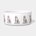 Old English Sheepdog with Heart Dog Food Bowl