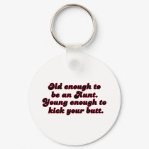 Old Enough Aunt keychains