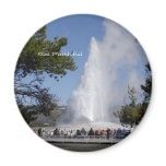Old Faithful Round Magnet