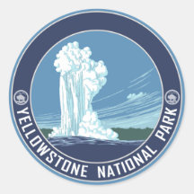 Old Faithful - Yellowstone National Park Round Sticker