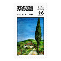 Old farm house in Chianti postage