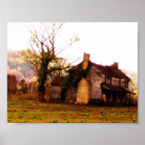 Old farm house print